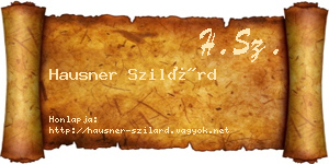 Hausner Szilárd névjegykártya