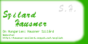 szilard hausner business card